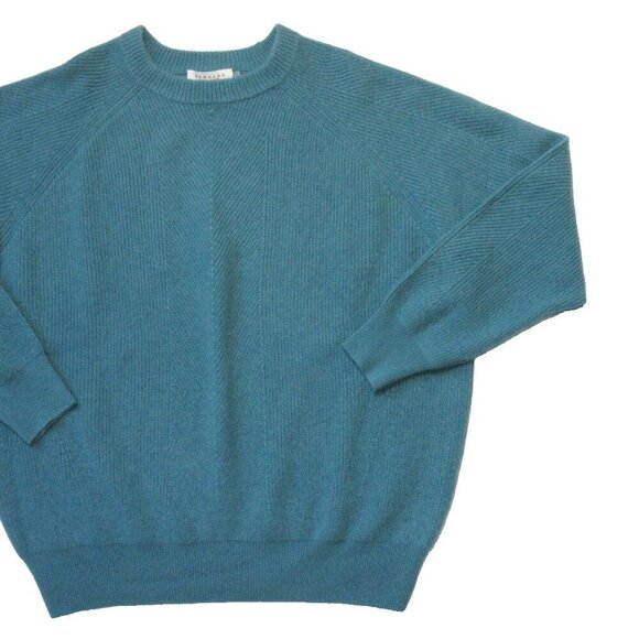 NWT Demylee Chelsea Cashmere Pullover in Green Ribbed Knit Sweater XS - Picture 2 of 7